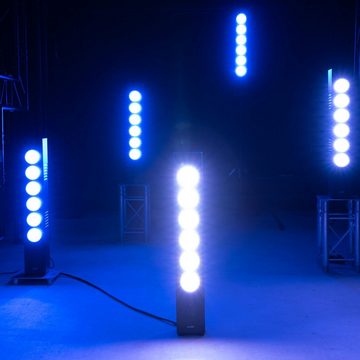 EUROLITE Discolicht LED Lichtsäule Lichtorgel high Power 6x 30W COB DMX Fernbedienung, mehrfarbig / bunt