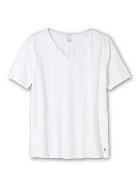 Sheego T-Shirt Große Größen mit doppellagigem Vorderteil