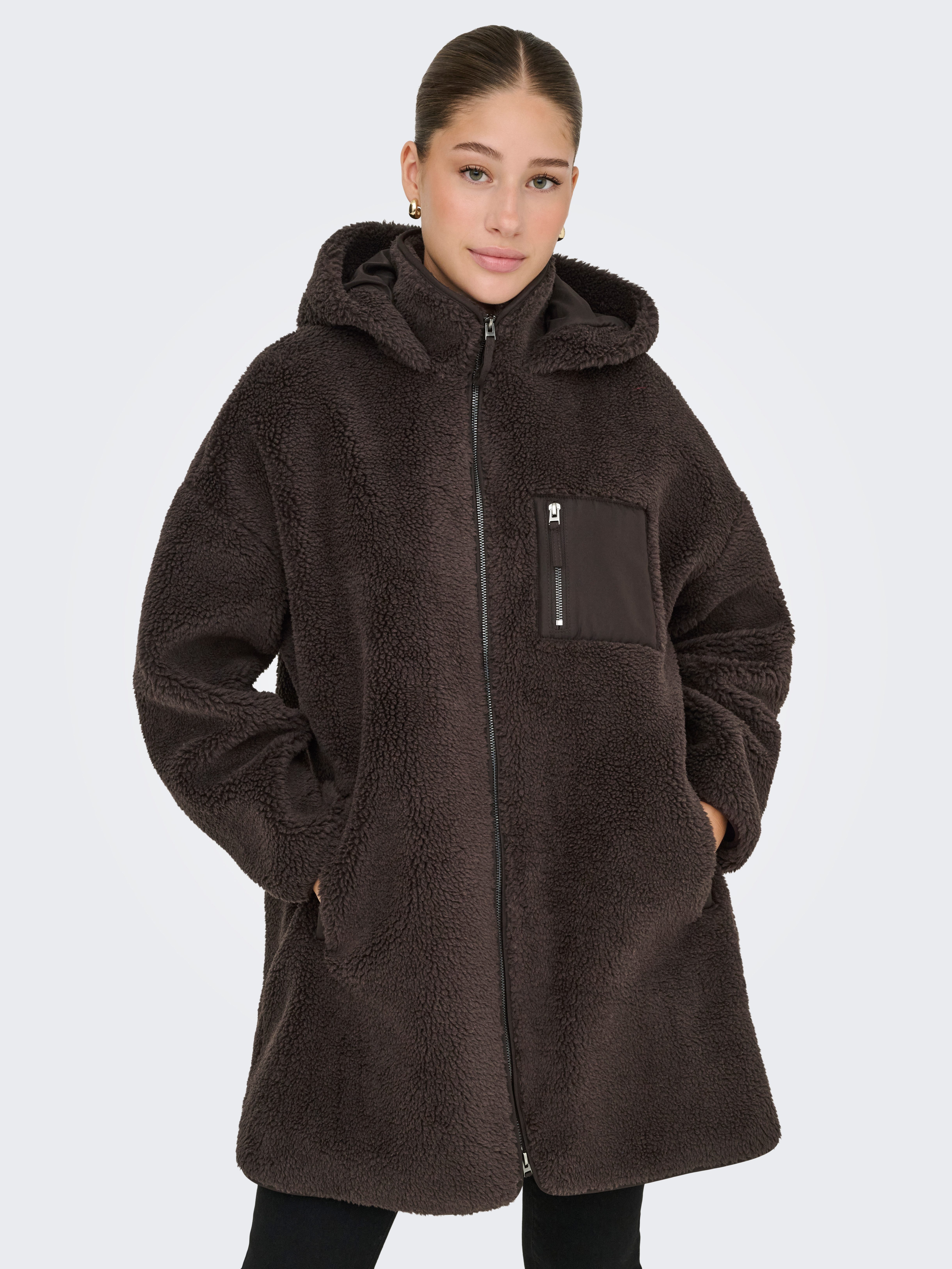 ONLY Plüschjacke ONLSASCHA SHERPA JACKET LIFE OTW NOOS Kunstfaser, regular fit