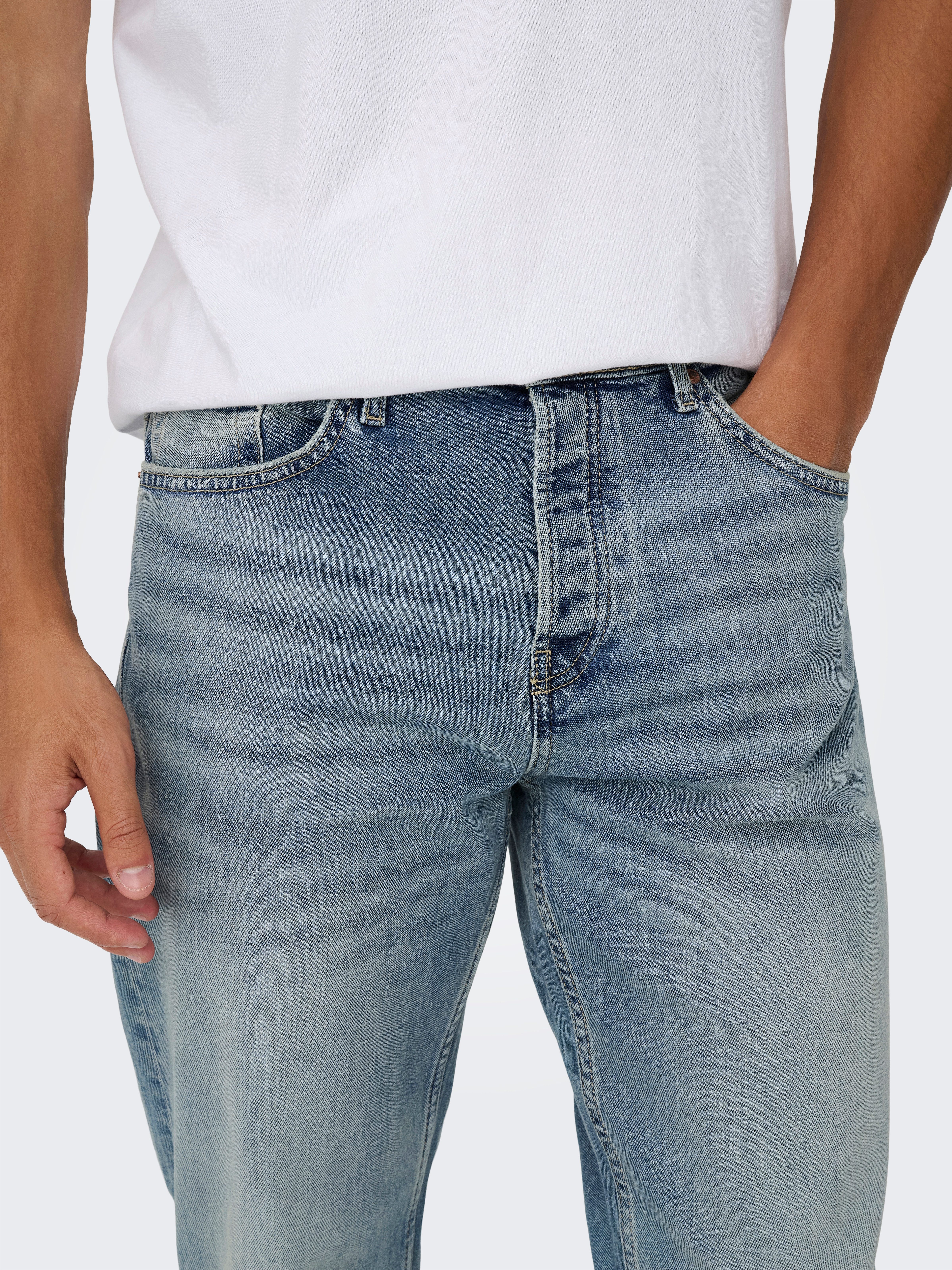 ONLY & SONS Straight-Jeans ONSEDGE PERFORMANCE LB 3816 DOT DNM NOOS Baumwollmischung, straight fit – Bild 3 von 5