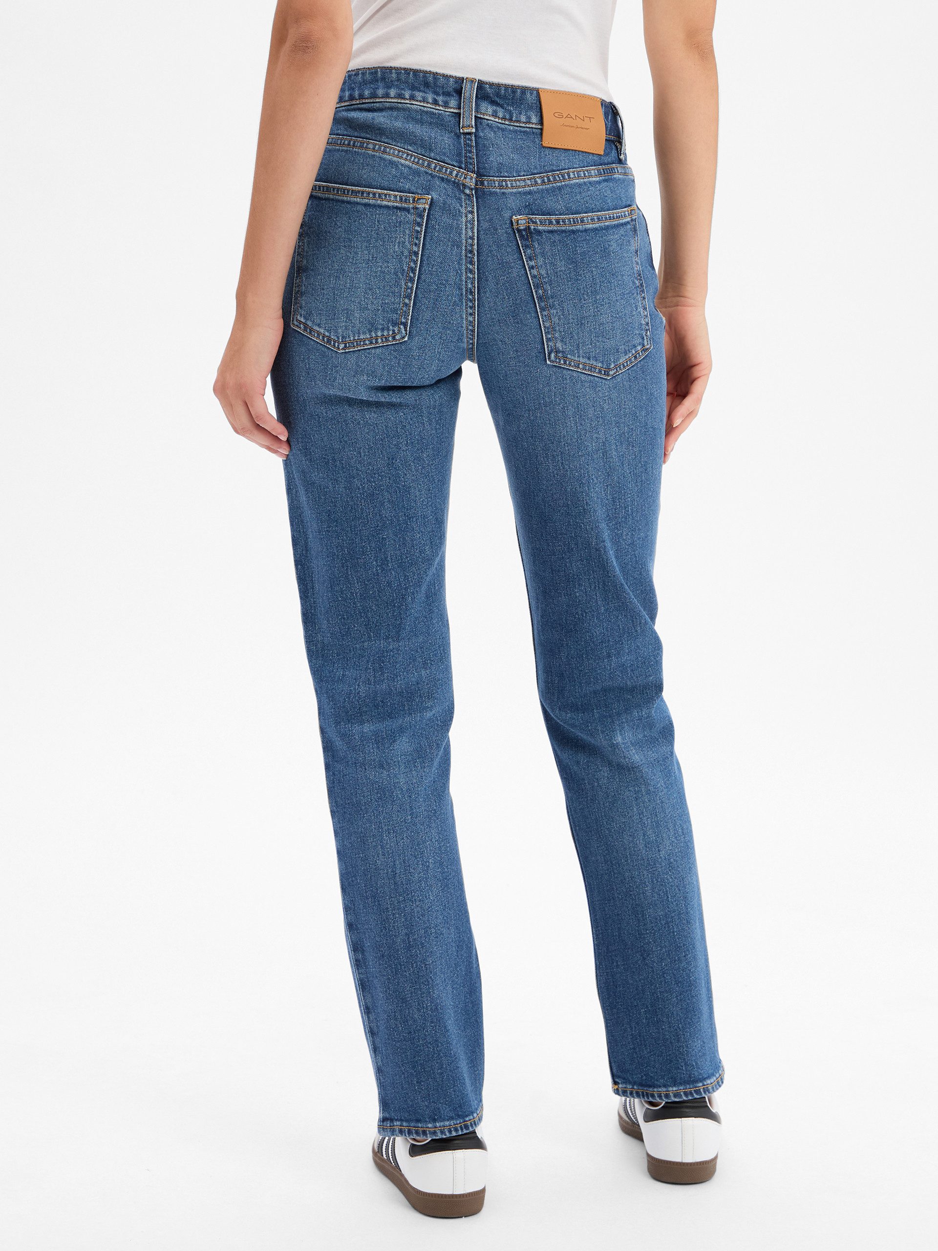 Gant Straight-Jeans Mid Blue Broken
