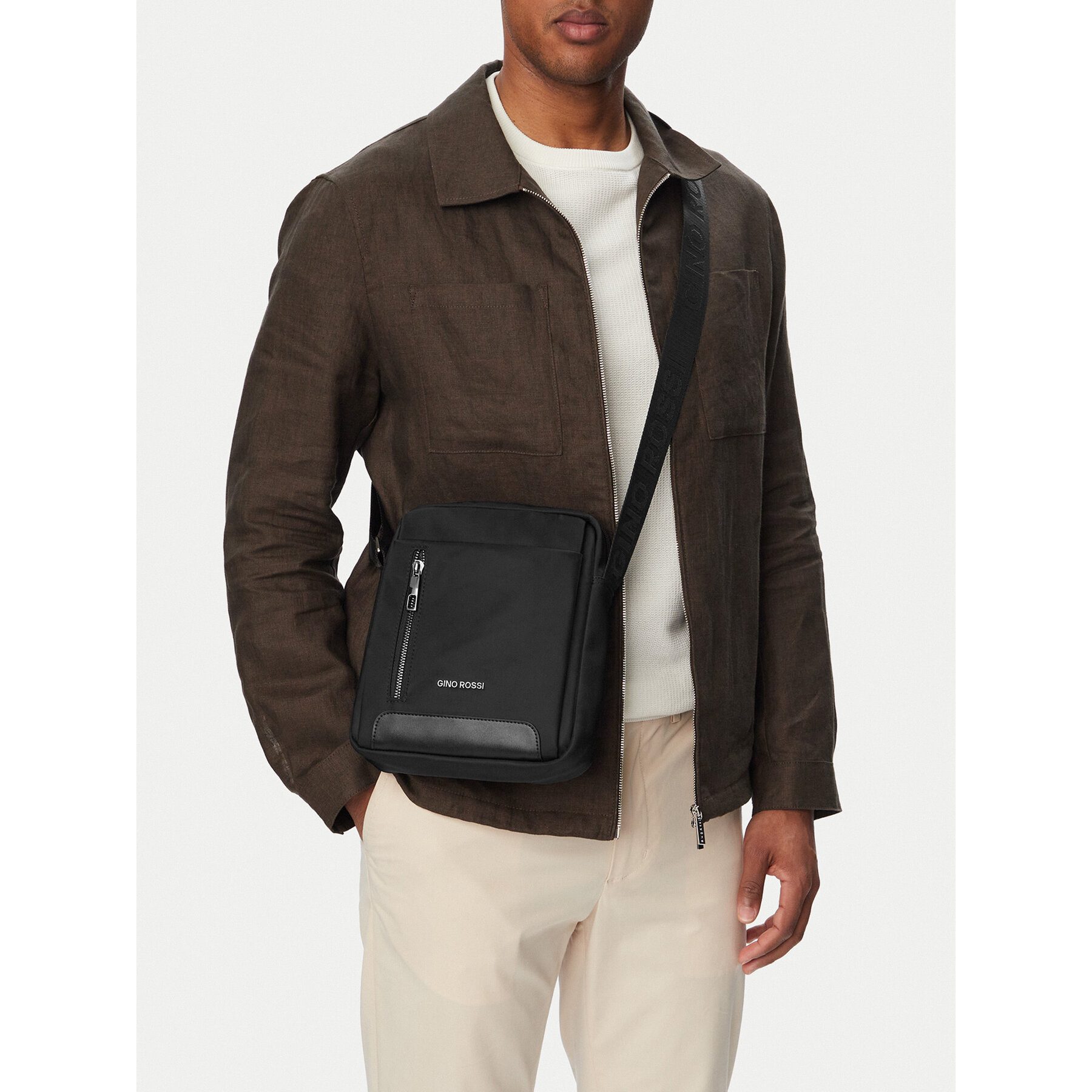 GINO ROSSI Umhängetasche Gino Rossi Herren Tasche Schwarz