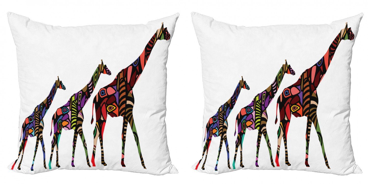 Doppelseitiger Zoo Giraffen Digitaldruck, Modern Accent Kissenbezüge Stück), Abakuhaus (2