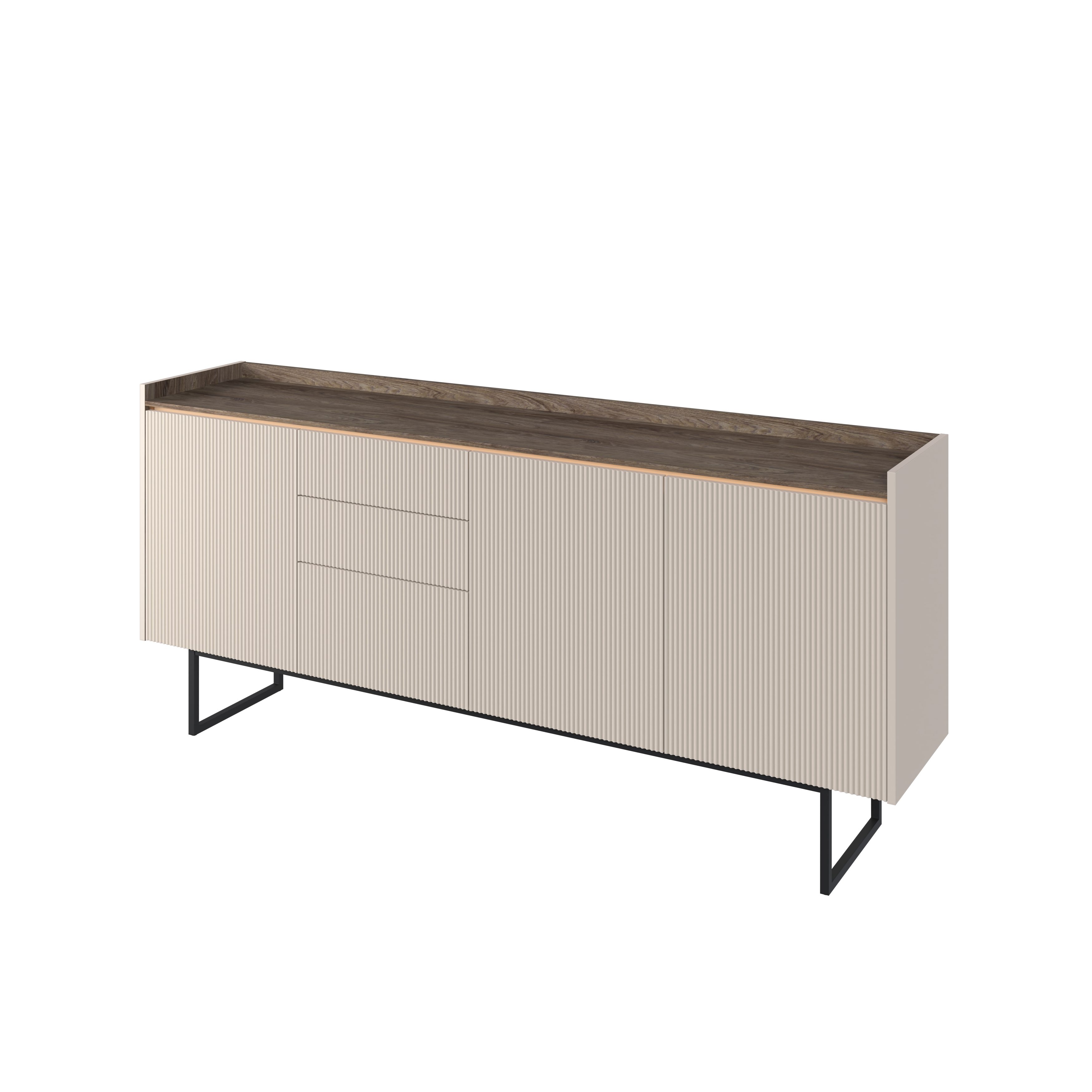 yourhouse24 Kommode LAGO LG-04 mit Beleuchtung Beige