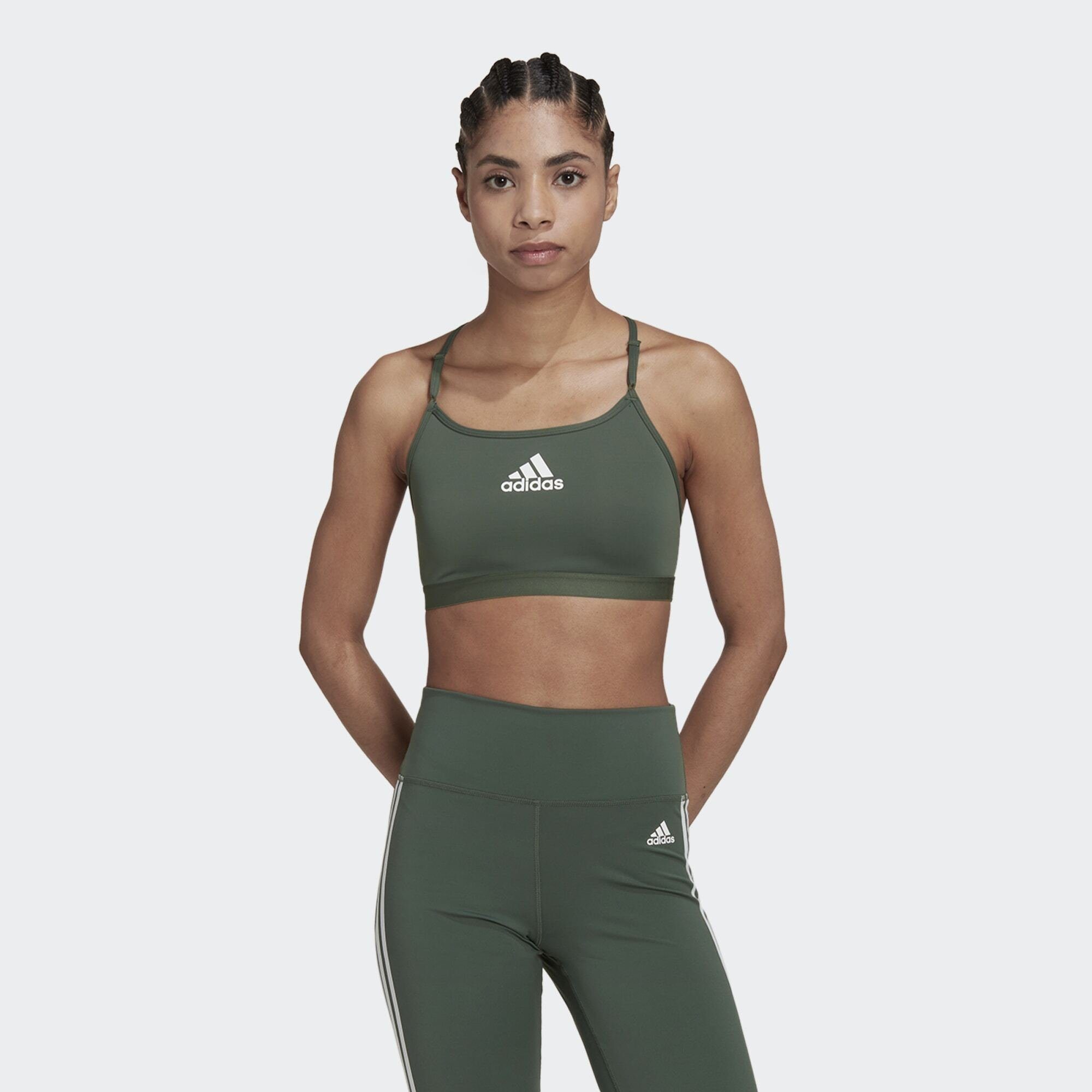 adidas Performance Sport-BH AEROREACT TRAINING LIGHT-SUPPORT SPORT-BH,  Design zum über den Kopf ziehen mit rundem Halsausschnitt