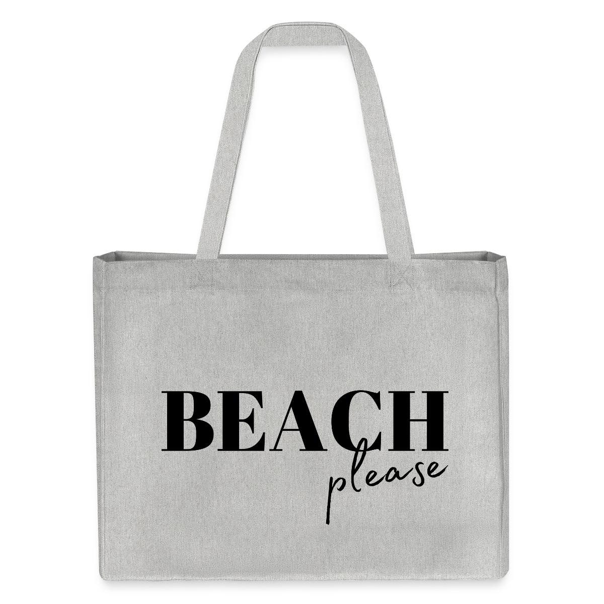 Spreadshirt Henkeltasche Beach Please Strandtasche Einkaufstasche Shopping Bag (1-tlg)