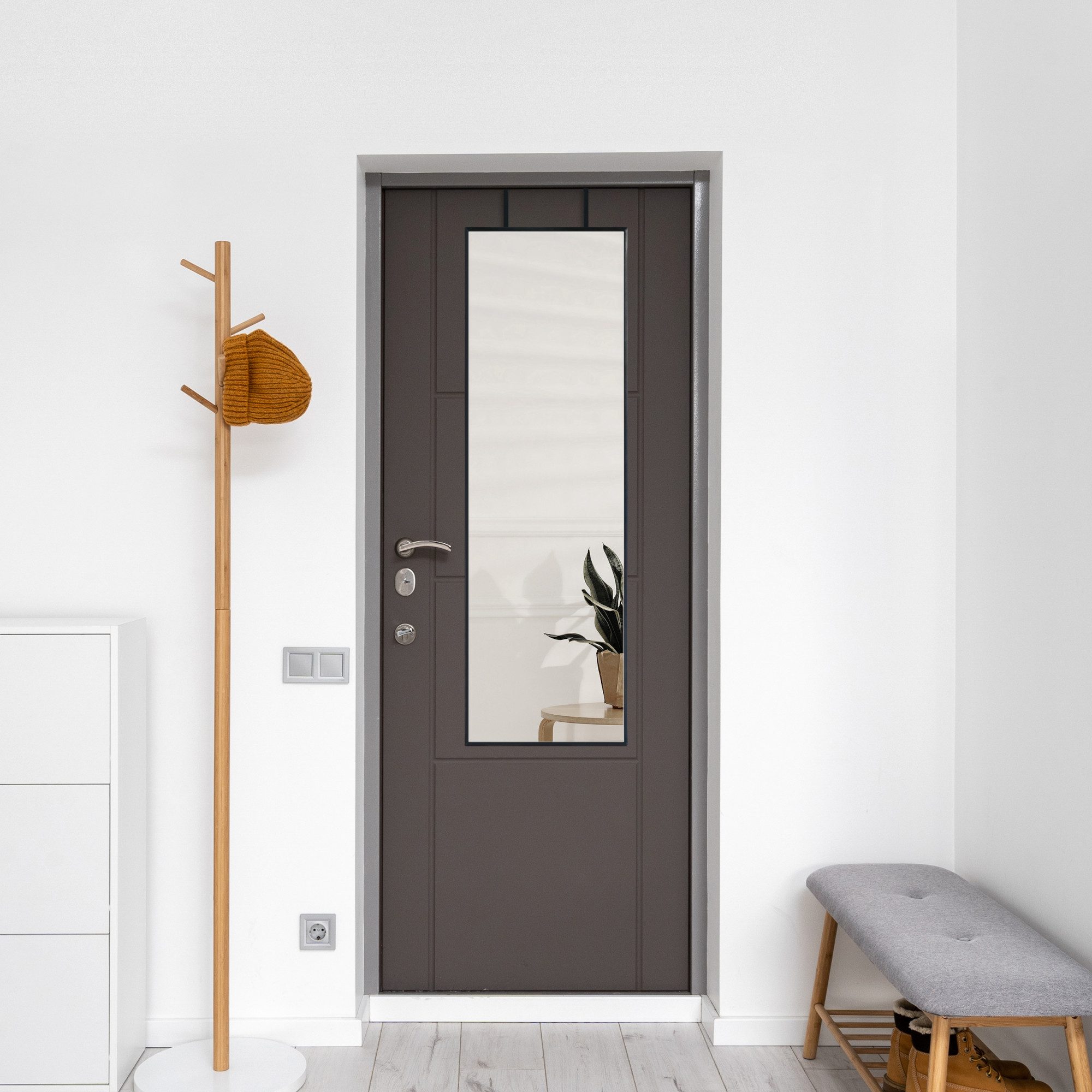 en.casa Ganzkörperspiegel, »Lesina« Türspiegel mit Hängehaken Aluminium 120 günstig online kaufen