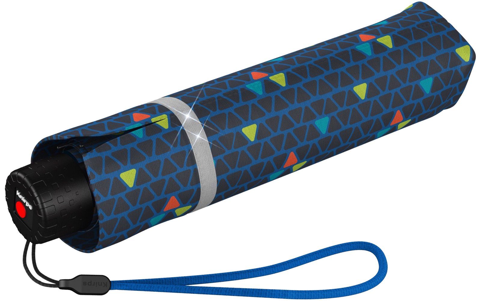 Knirps® Taschenregenschirm Kinderschirm Rookie reflective mit Reflexborte, Schulweg
