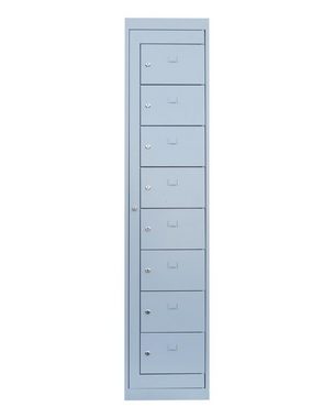 Steelboxx Fächerschrank Verteilerschrank 8 Fächer Postschrank 180x40x50cm (1-St) Komplett verschweißt und montiert - keine Montage erforderlich