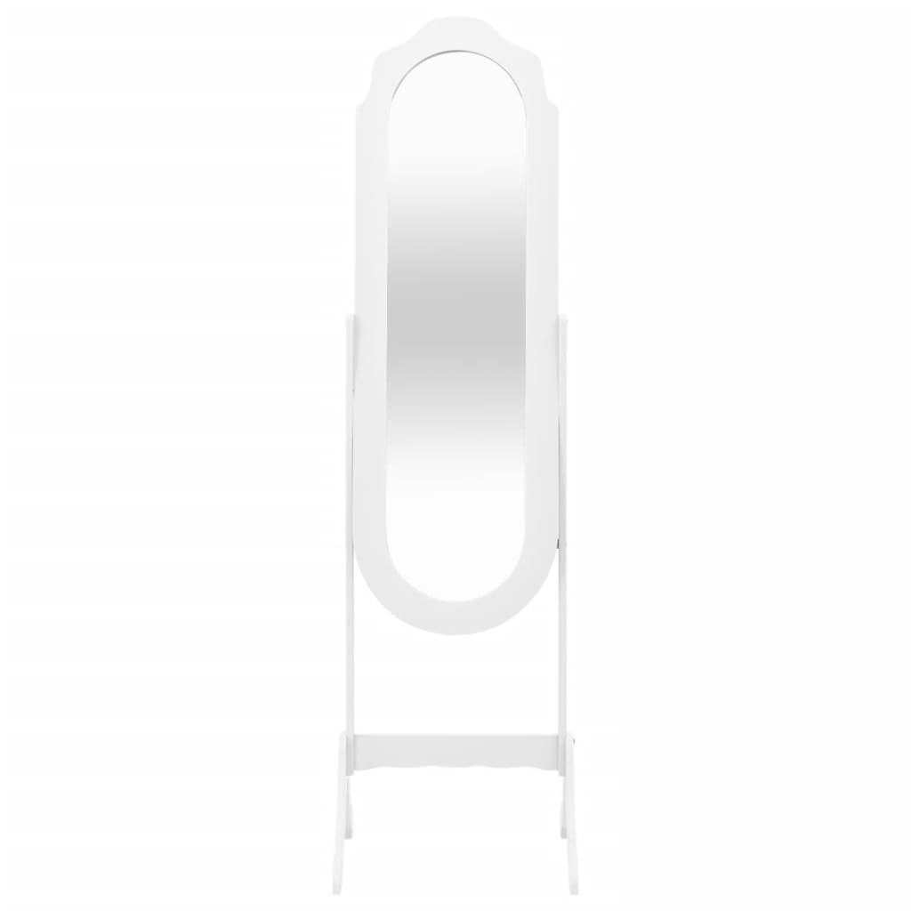 furnicato Wandspiegel cm Holzwerkstoff Standspiegel 45,5x47,5x160 Weiß