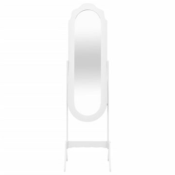 furnicato Wandspiegel Standspiegel Weiß 45,5x47,5x160 cm Holzwerkstoff