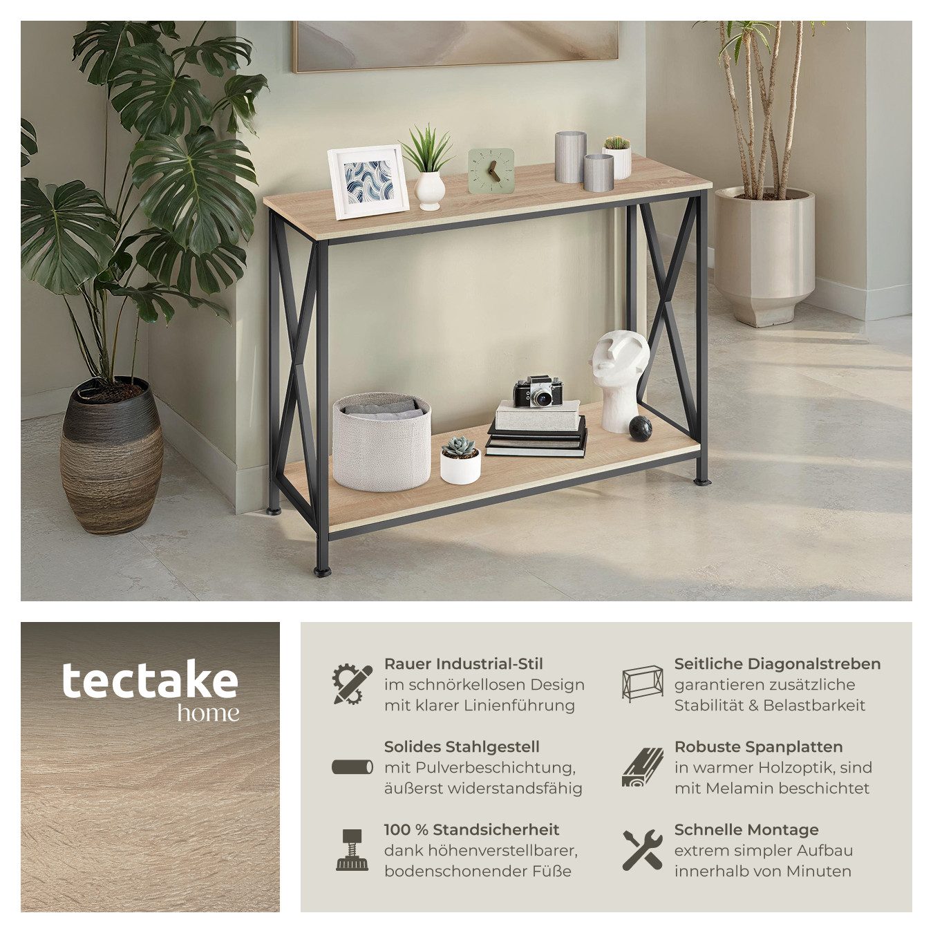 tectake Konsolentisch Tacoma (1-St., 1 tlg), günstig online kaufen