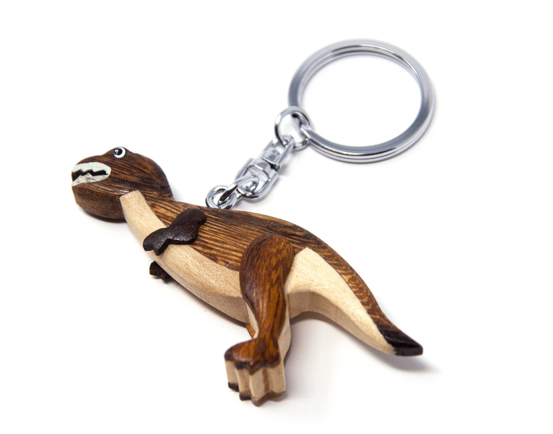 Schlüsselanhänger Cornelißen aus - Holz Tyrannosaurus Schlüsselanhänger