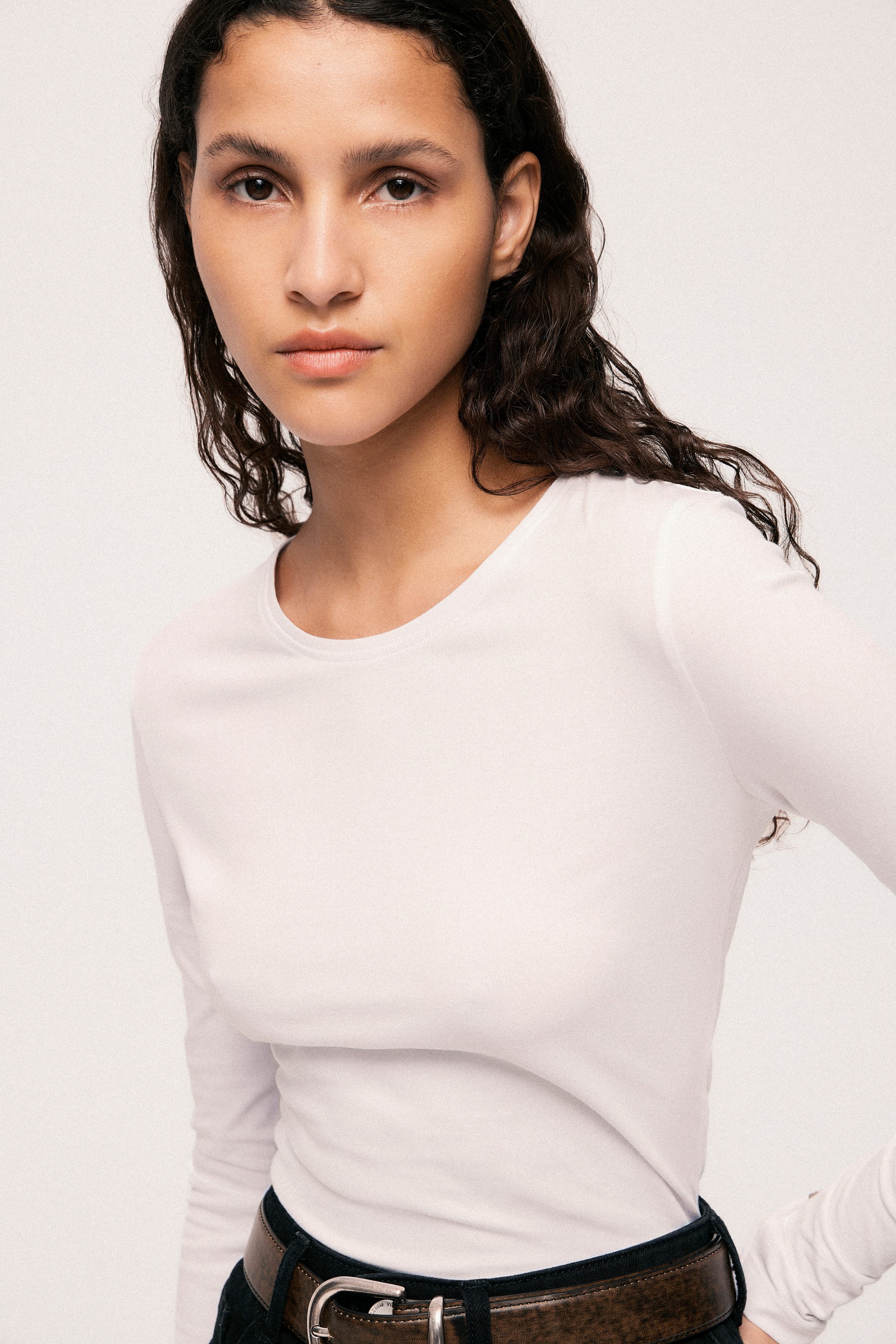 Vila Langarmshirt VINORA L/S O-NECK TOP - NOOS