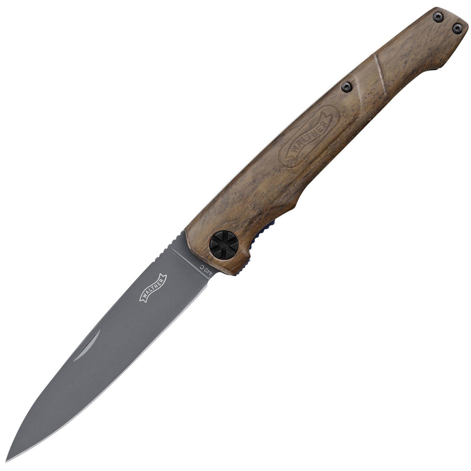 Walther Taschenmesser Messer BWK 1 Wood Knife Blue