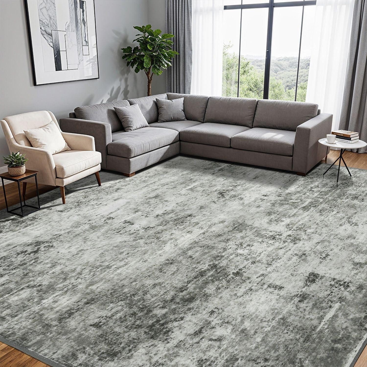 LuxusKollektion Designteppich Teppich Modern Grau 200x300cm, rechteckig, Höhe: 10 mm