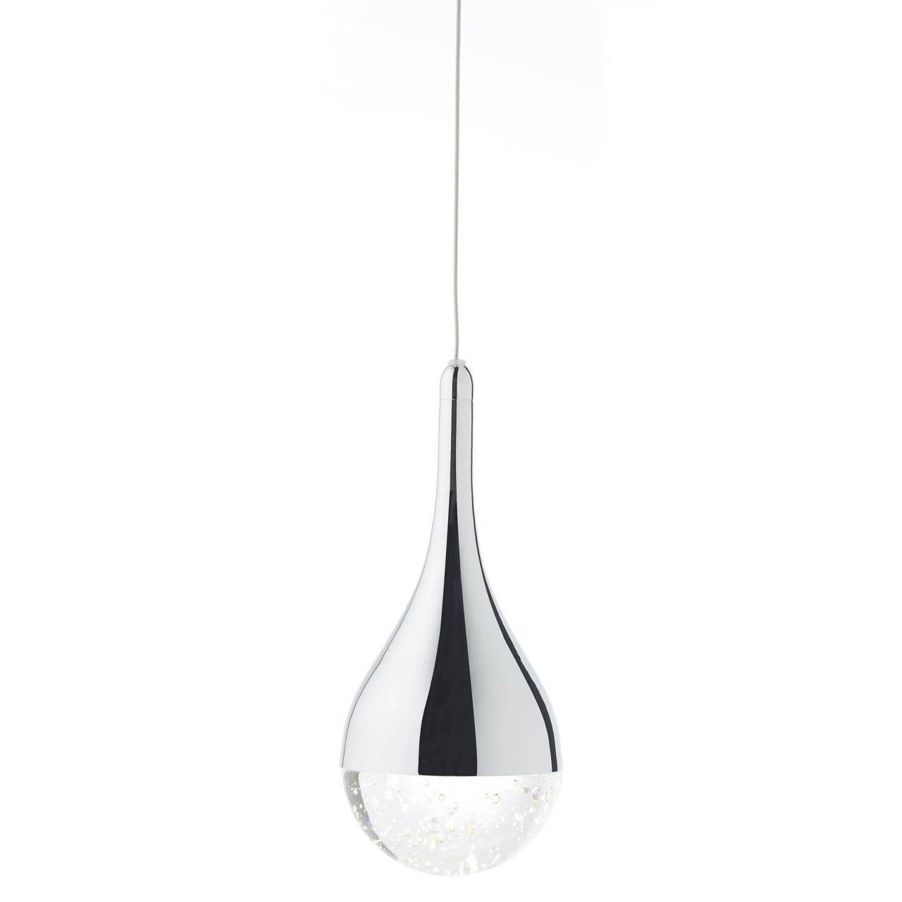 Brilliant Pendelleuchte Frizzante, LED fest integriert, Warmweiß, LED Hängelampe 3flg chrom easyDim