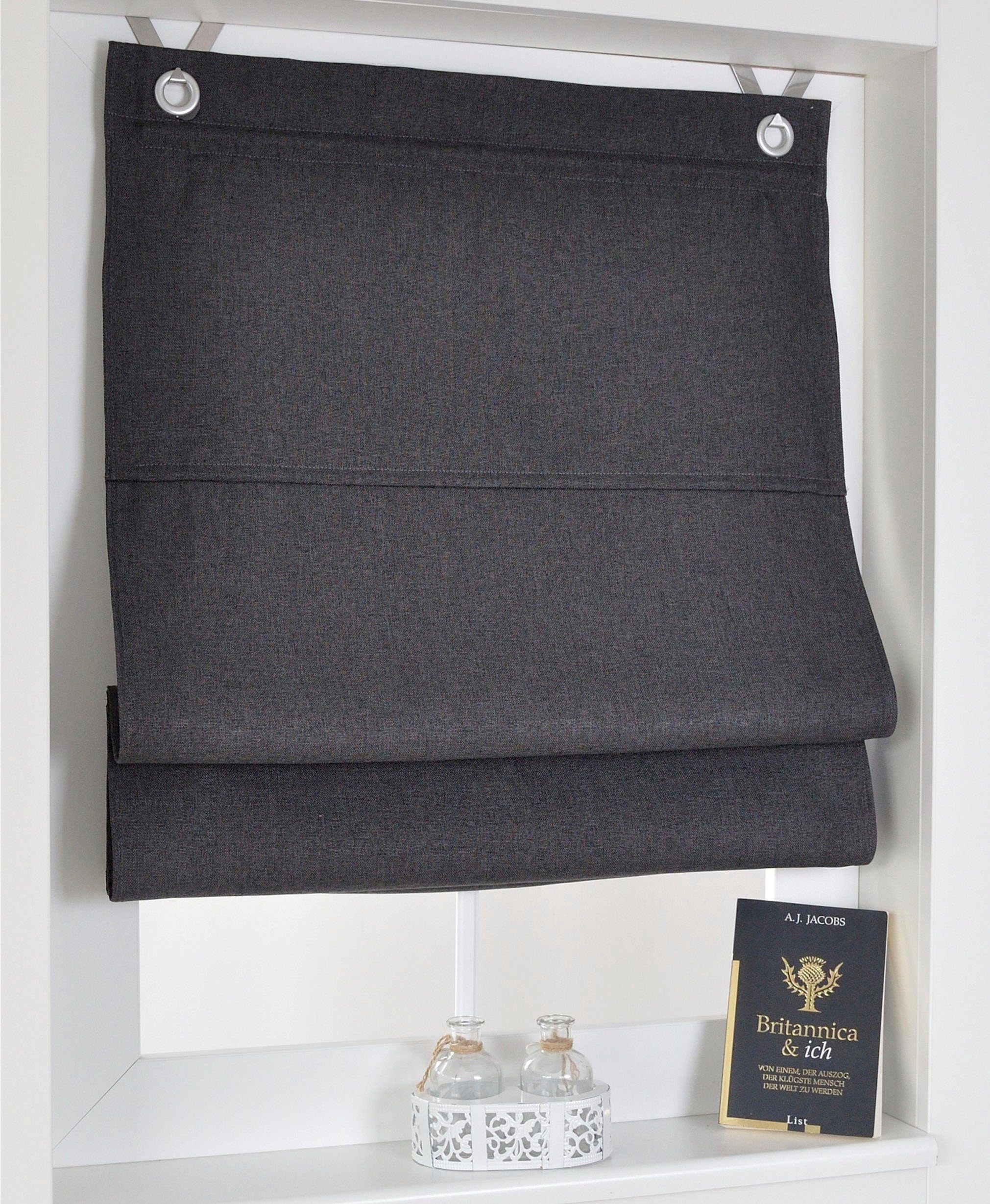 Kutti Raffrollo Dimout, mit Hakenaufhängung, ohne Bohren, freihängend, verd günstig online kaufen