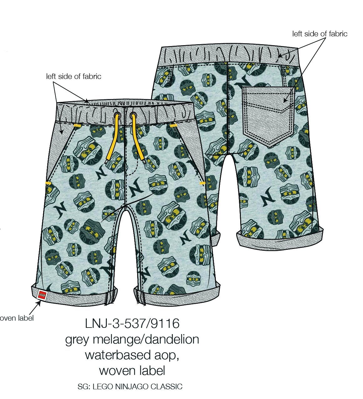 LEGO® Bermudas Lego® Ninjago Shorts Jungen Kurze Hose Kindershorts Lego Ninjago Jungen kurze Sommer Hose