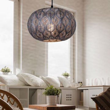 etc-shop LED Pendelleuchte, Leuchtmittel inklusive, Warmweiß, Farbwechsel, Pendel Kugel Lampe Wohn Zimmer Hänge Decken Leuchte Muster