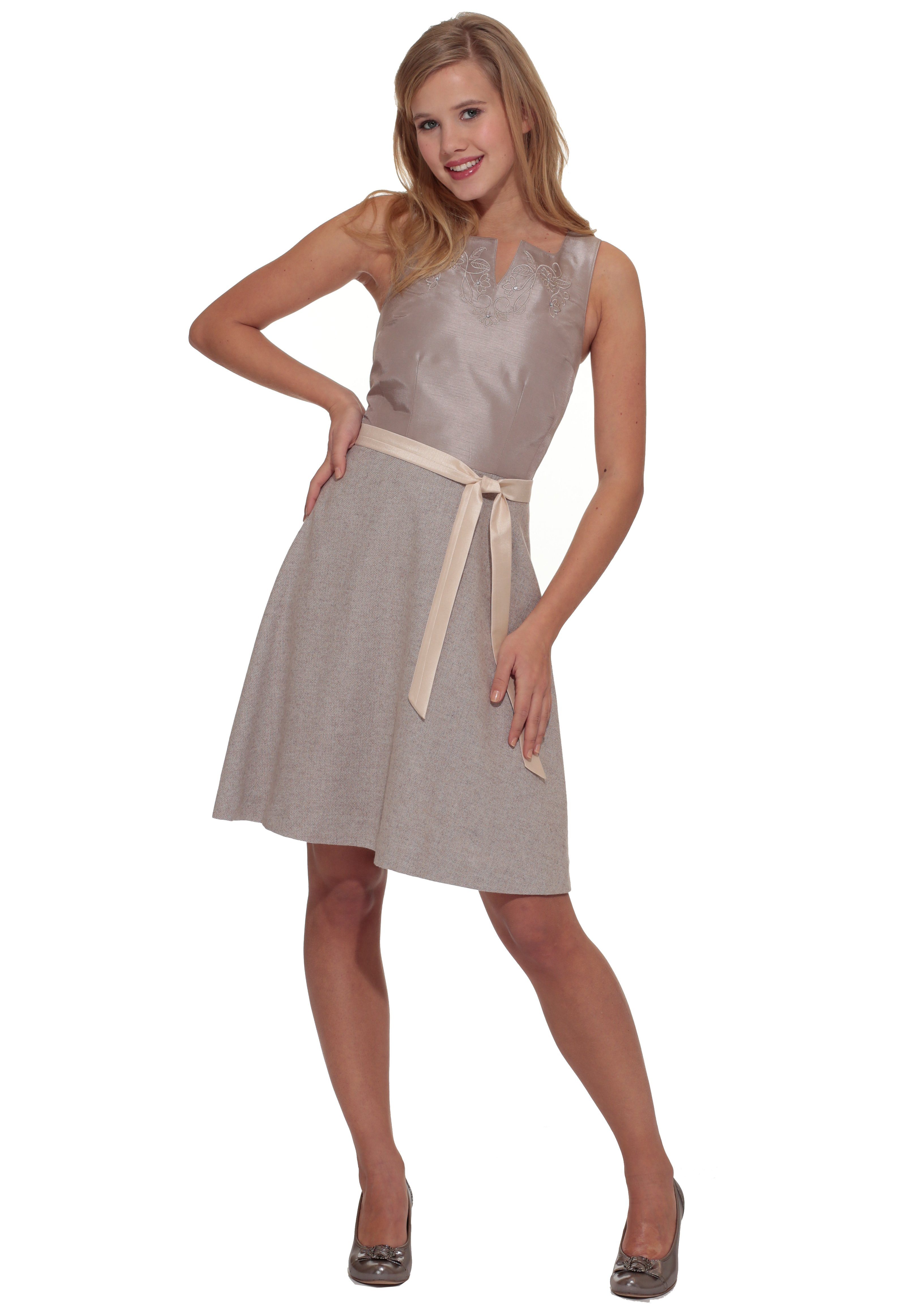 Trachtenkleid mit Satin-Bindegürtel, Spieth & Wensky