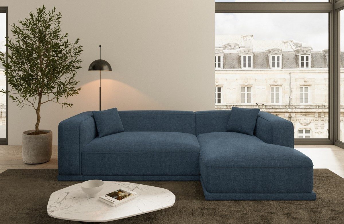 Sofa Dreams Ecksofa Polster Eck Sofa Stoff Couch Stoffsofa Modern Merida L Form kurz, Lounge-Sofa