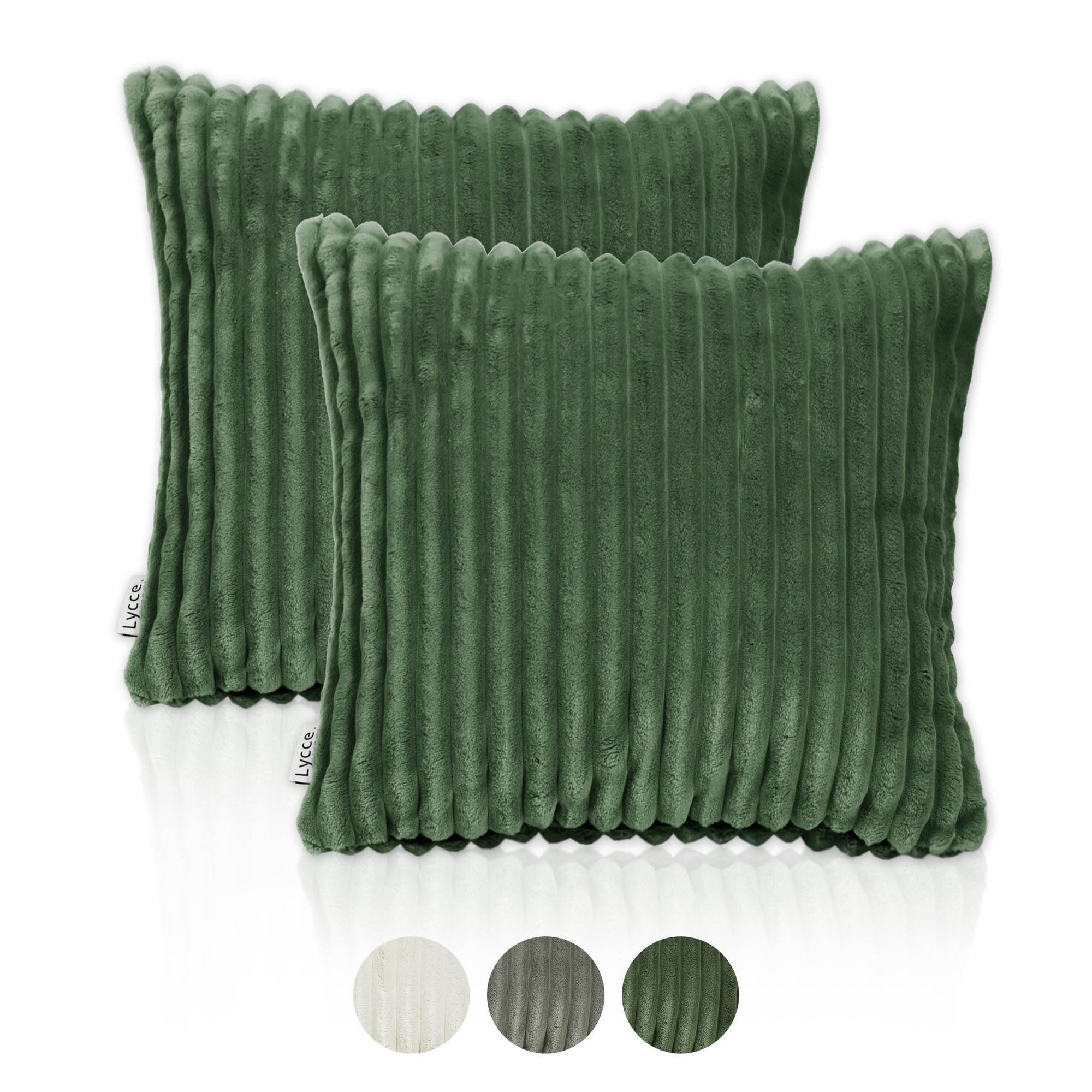 Lycce Dekokissen Kissenbezug Deluxe aus extra breitem, flauschigem Cordstof günstig online kaufen