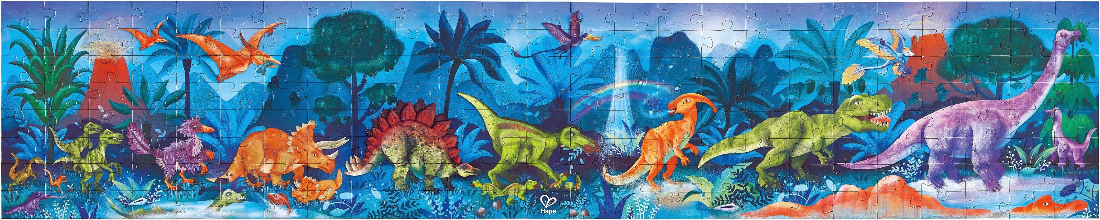 Hape Puzzle Dinosaurier, 200 Puzzleteile, leuchtet im Dunkeln