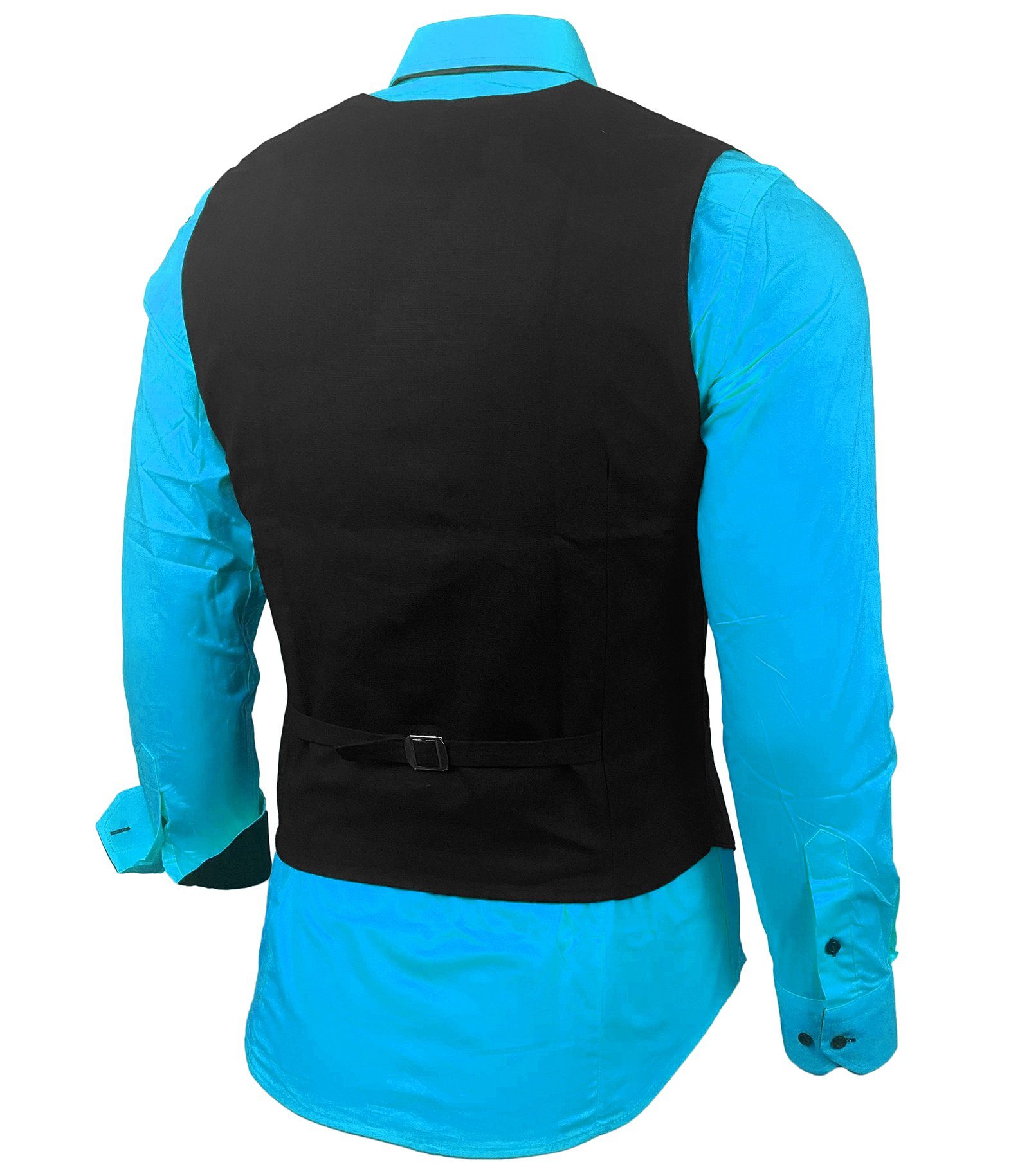 Baxboy Langarmhemd Baxboy Hemd/Weste/Krawatte Set Business Herrenanzug-Set HWKR B-101