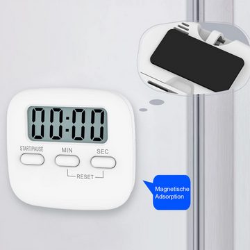 DOPWii Zeitschaltuhr Elektronischer Timer mit großem LCD-Display, Küchentimer, , Digitaler Küchentimer Stoppuhr Timer,Batterien Inklusive