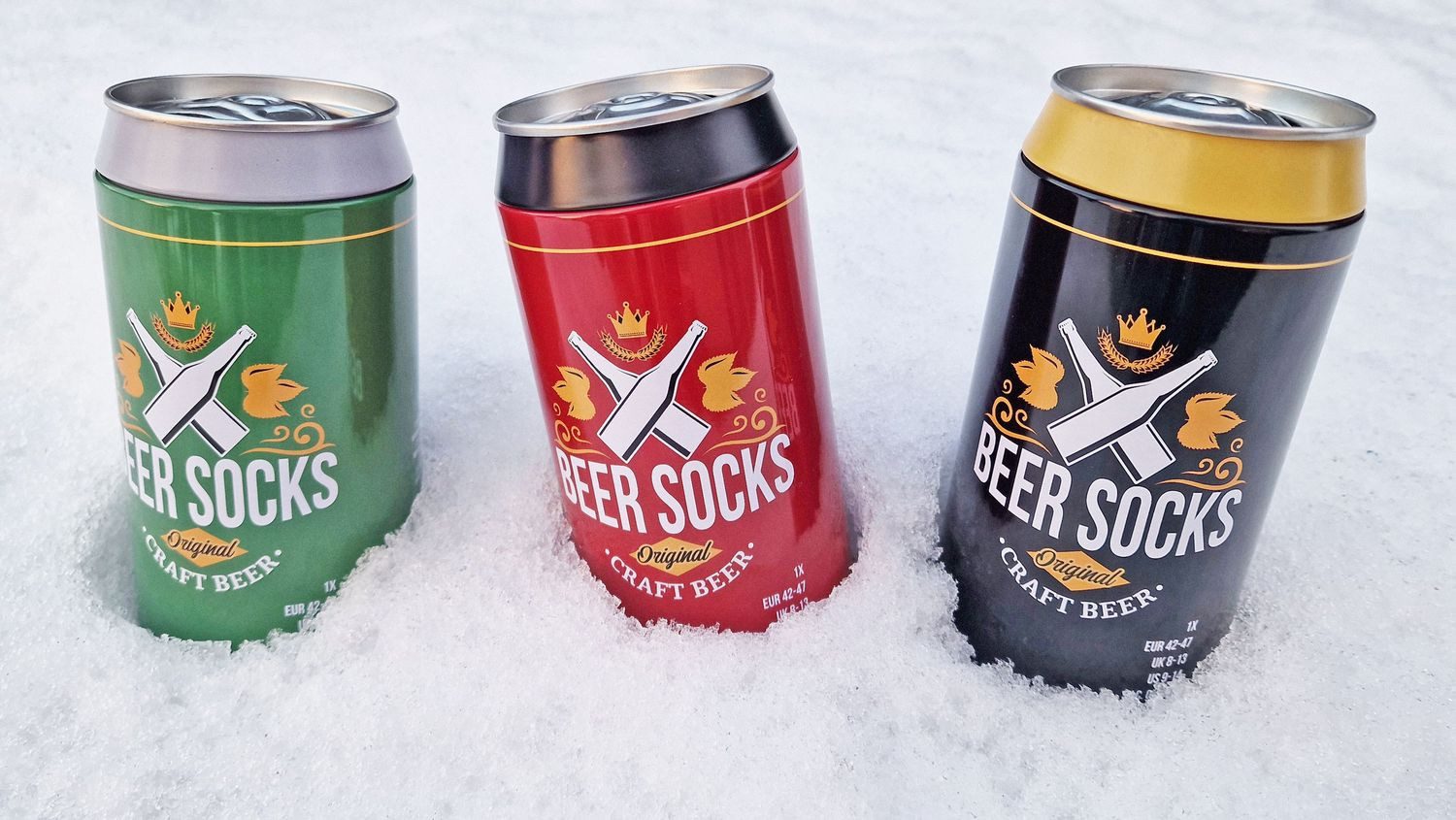 Apollo Socken BIER-SOCKEN IM SIXPACK (6-Paar) verpackt jeweils in einer Getränkedose (6 Paar)