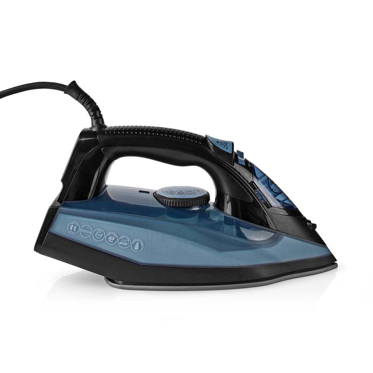 Nedis Dampfbürste IRON2000, 2600 W, Keramiksohle, Vertikaldampf, für große Wäschemengen, Auto-Abschaltung