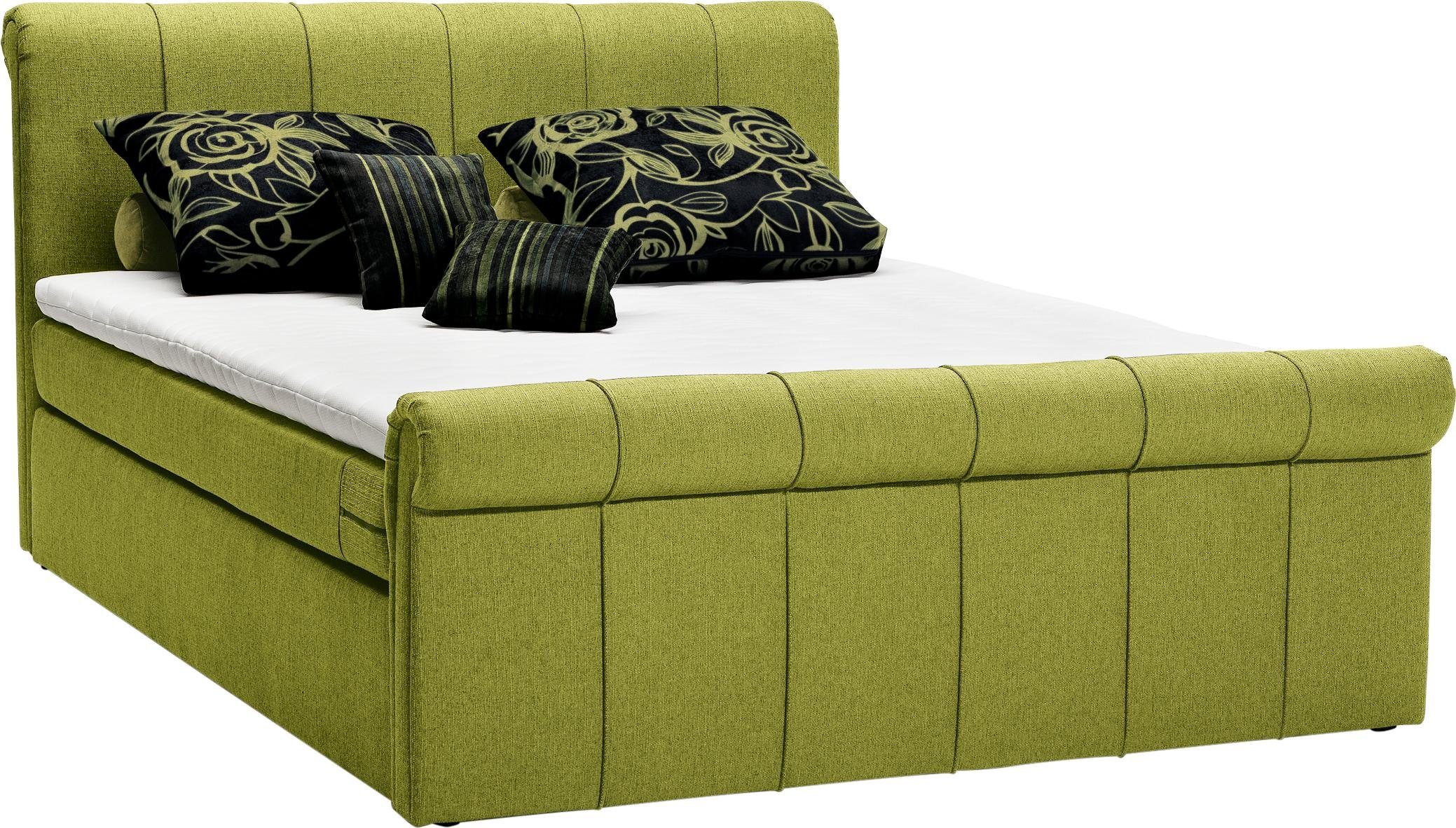 set one by musterring boxspringbett buffalo inklusive topper in drei breiten und 6 farben lime