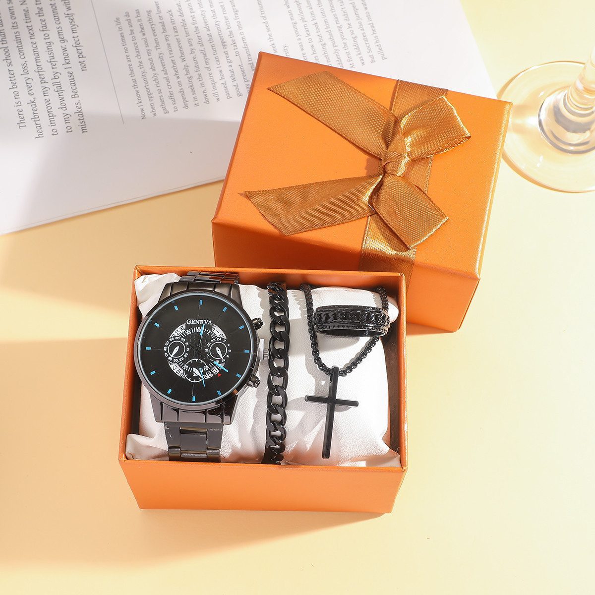 ibettertec Quarzuhr Herren Geschenkset Edel Luxus günstig online kaufen