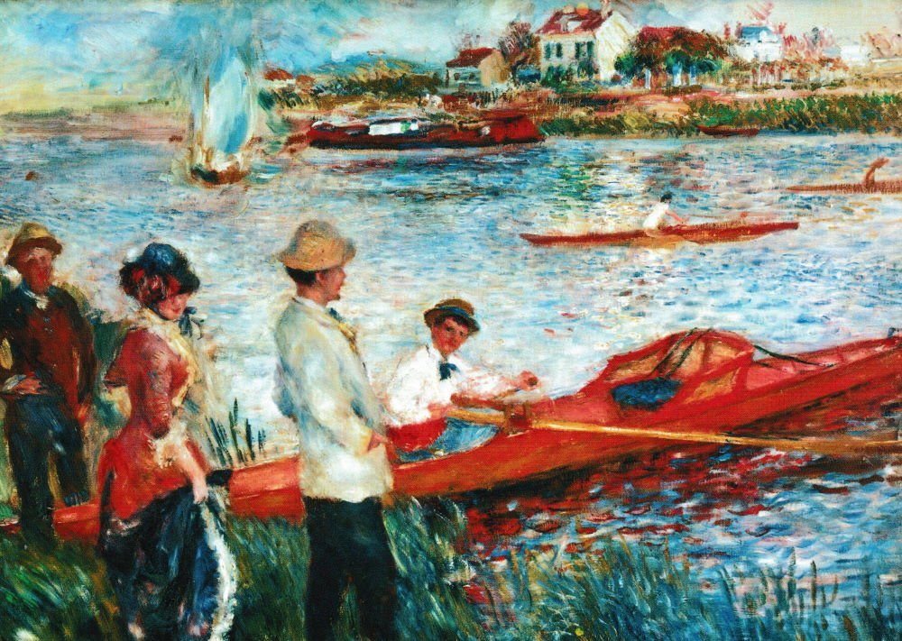 Postkarte Kunstkarte Pierre Auguste Renoir "Ruderer bei Chatou"