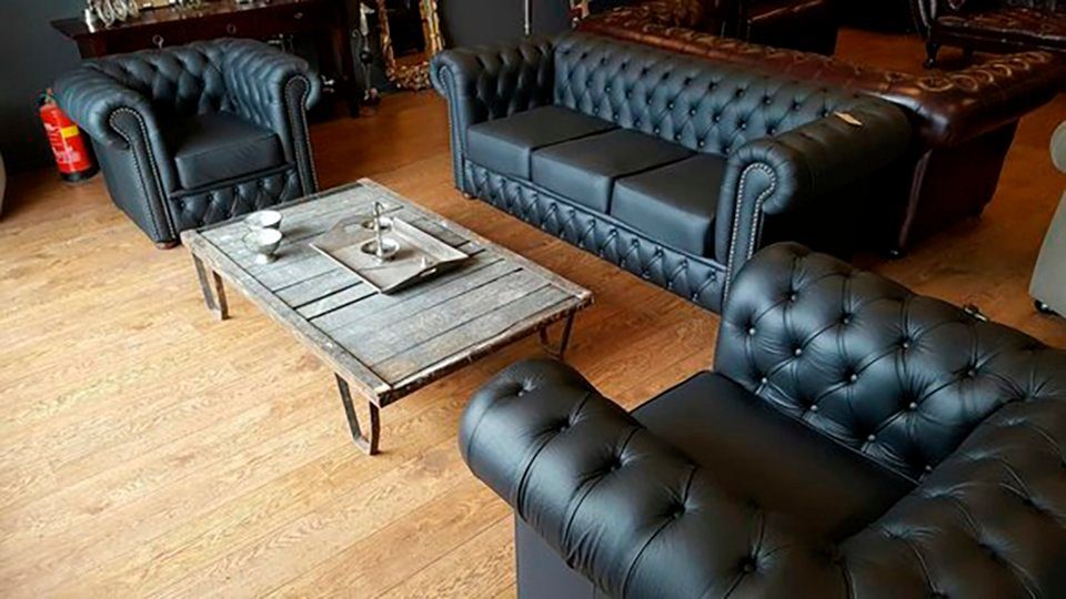 Couch Sitzer Garnitur Chesterfield-Sofa, JVmoebel Chesterfield Sofa 3+2+1