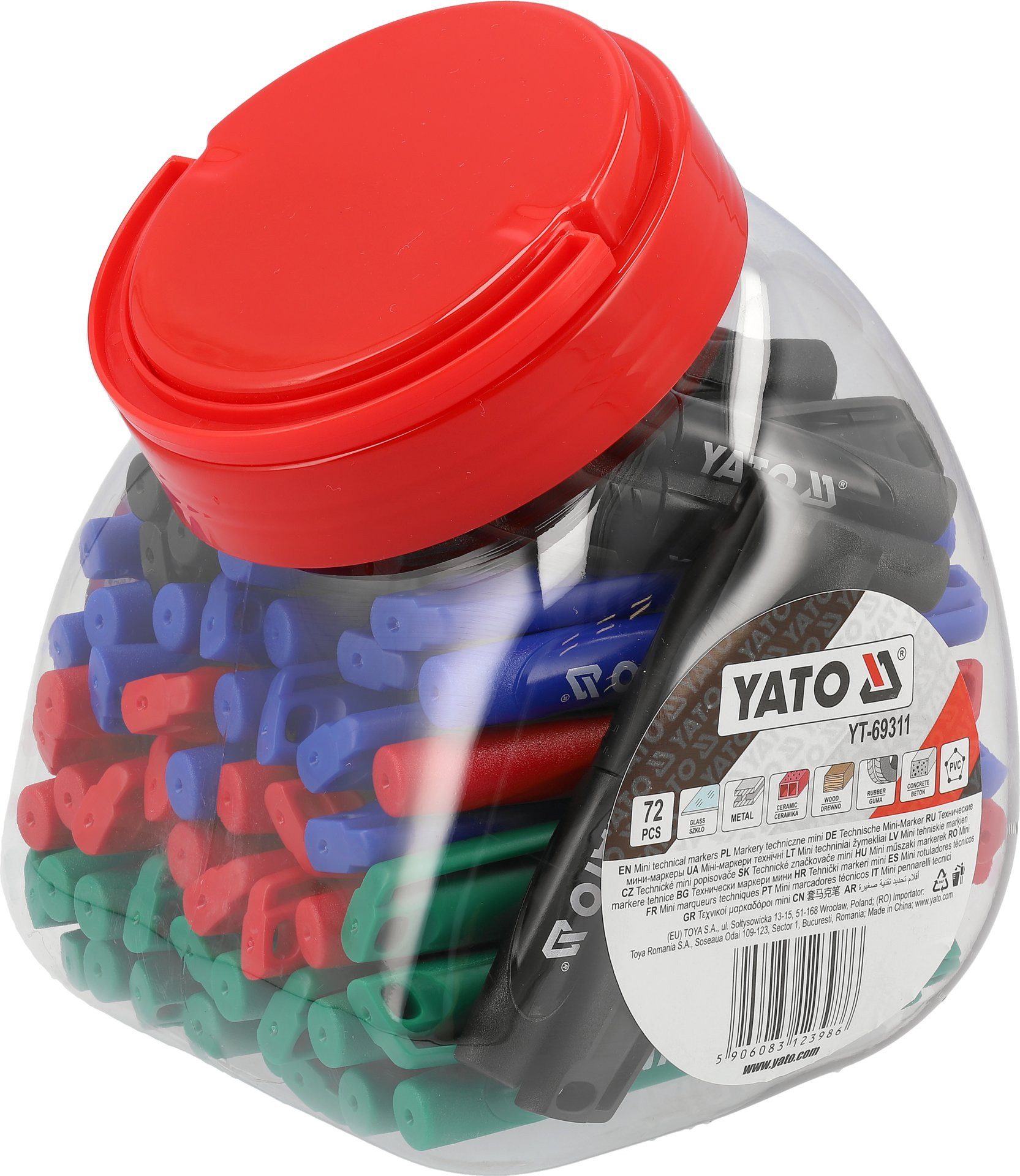 Yato Permanentmarker Technische Mini-Marker Set 4 Farben mit 72 Stück, (Technische Mini-Marker Set 4 Farben mit 72 Stück, 72-tlg., Technische Mini-Marker Set 4 Farben mit 72 Stück)