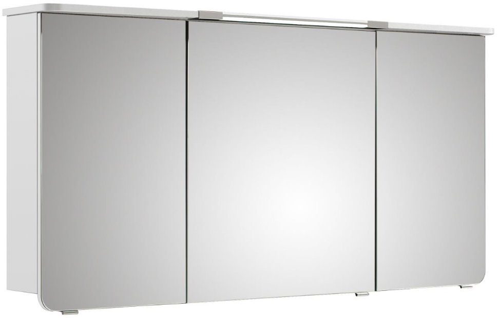 Glanz 03 / B: N Weiß Comfort CS-SPS cm / PELIPAL / Badezimmerspiegelschrank 140