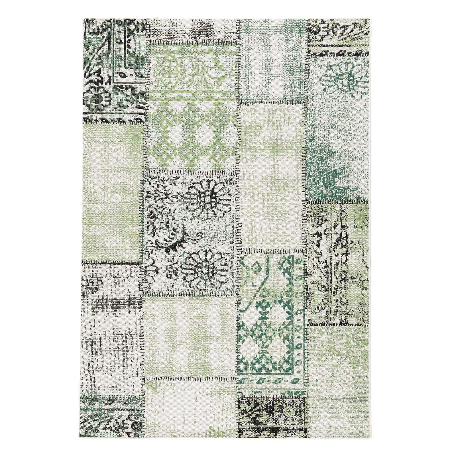 Teppich Cotton, Erhältlich in 4 Farben & 4 Größen, Wohnteppich, Karat, Rechteckig, Höhe: 7 mm, pflegeleicht, Wohnzimmer Grün