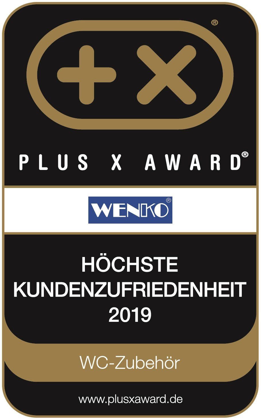 WENKO WC-Garnitur Davos, weiß matt, mit auswechselbarem Bürstenkopf