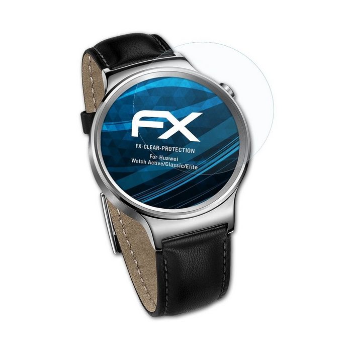 atFoliX Schutzfolie Displayschutz für Watch Active/Classic/Elite (3 Folien) Ultraklar und hartbeschichtet