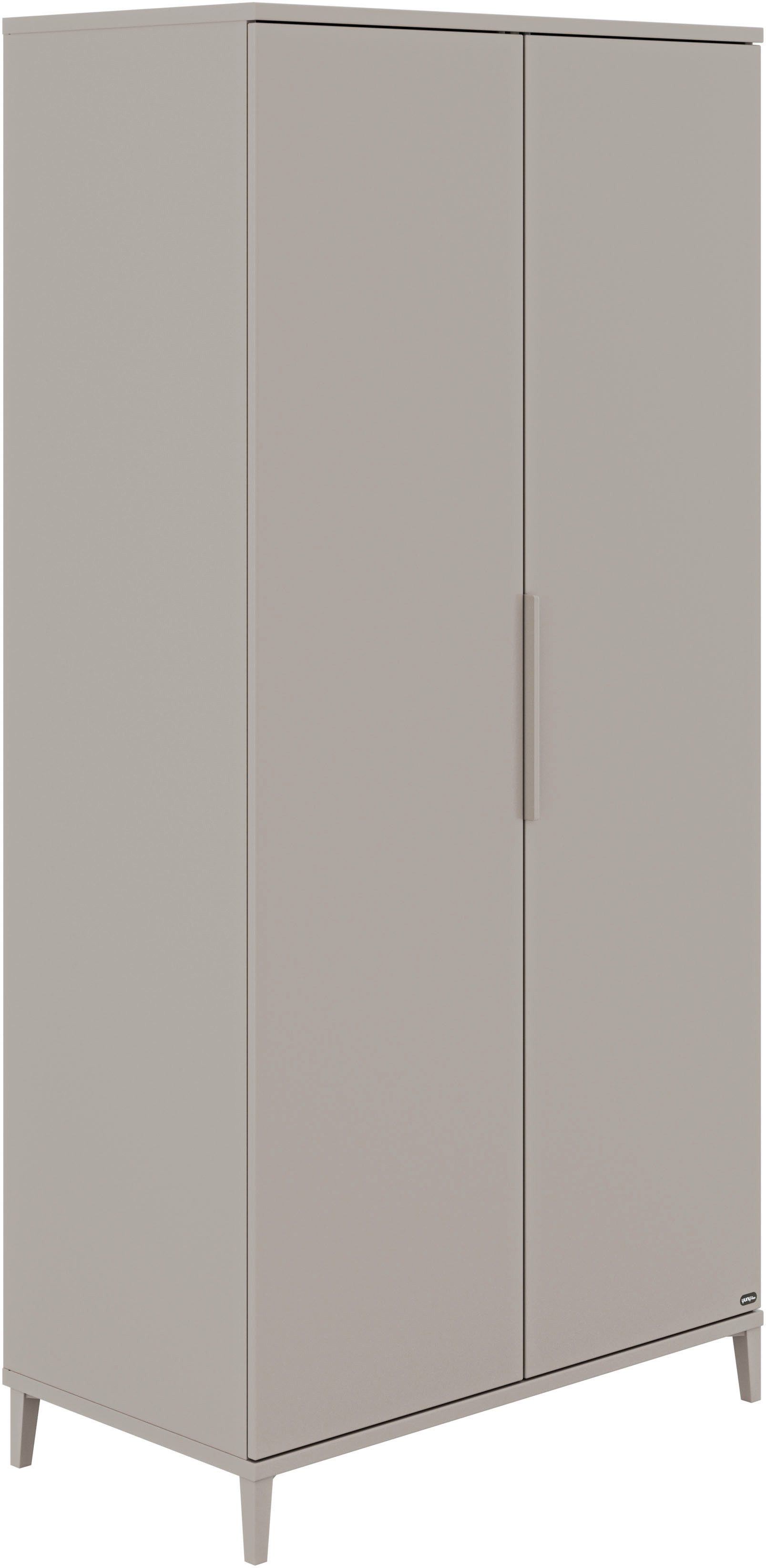 YUNY by PAIDI Kleiderschrank BROTHER STU inkl. Kleiderstangen und Einlegeböden (B/H/T ca. 95x195x52cm, Taupe) zertifizierte Qualität, Soft-Close
