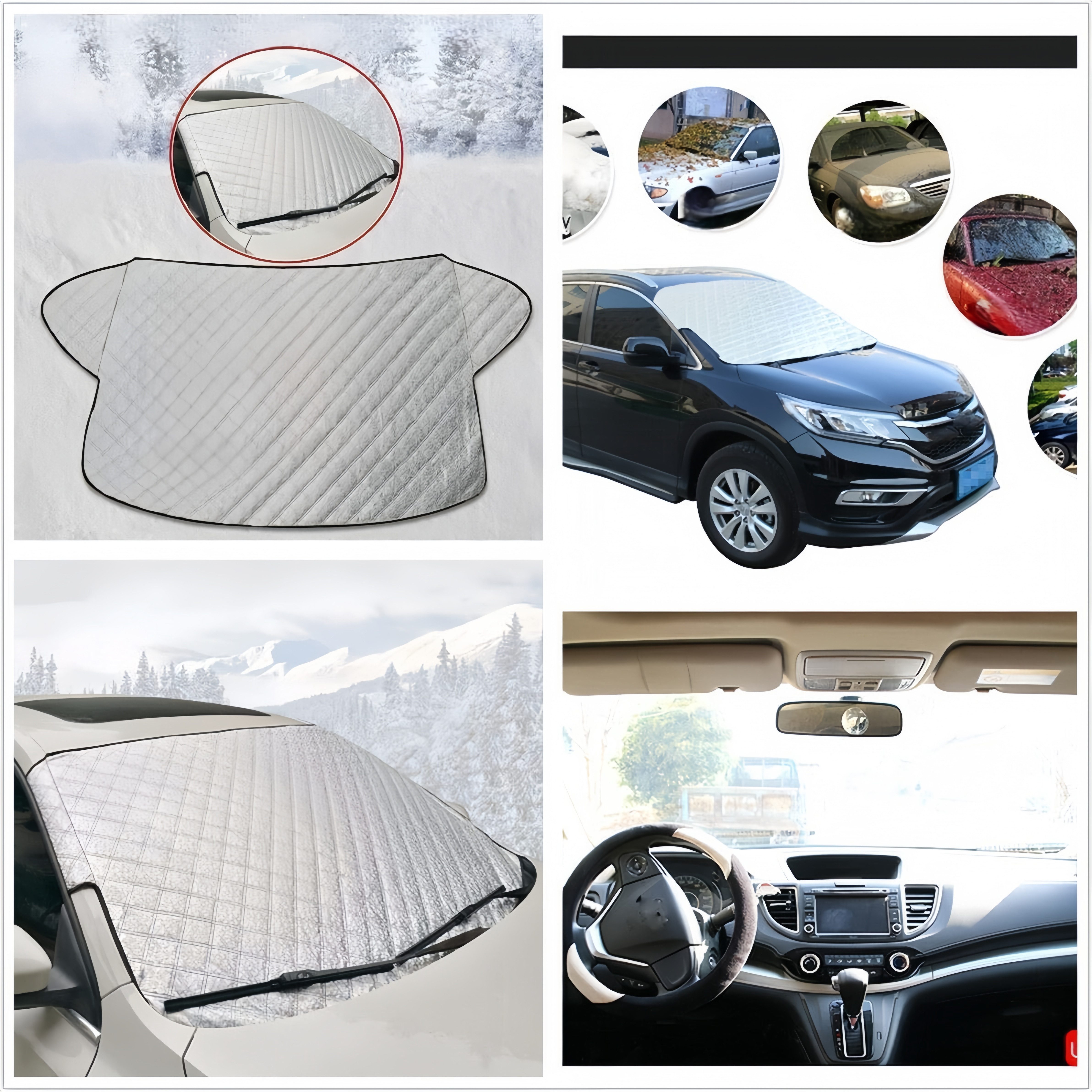FOUORTUNATE-BEE Car Sunshade Extra-thick Car Windshield Cover against Snow & Frost