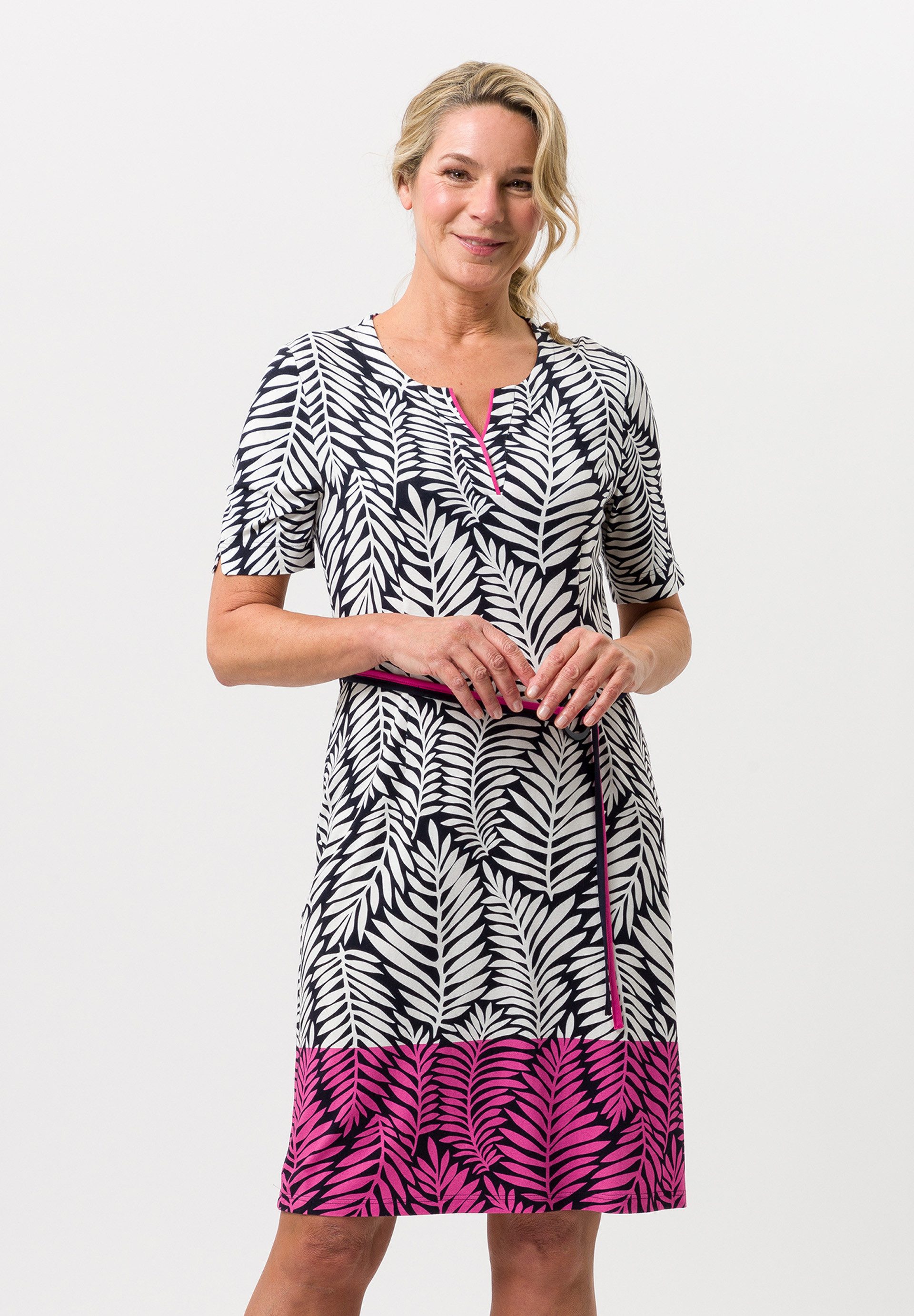 FRANK WALDER Jerseykleid mit sommerlichem Print