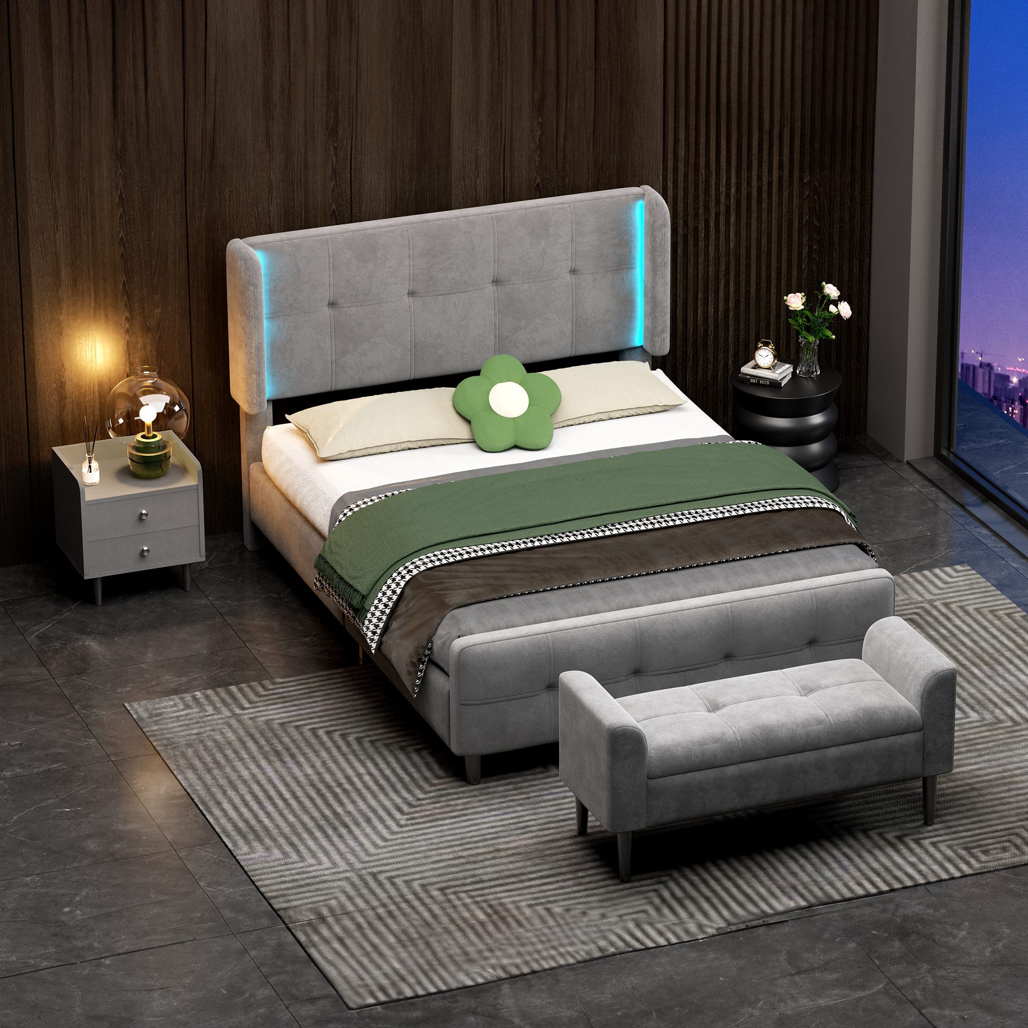 HAUSS SPOLE Polsterbett Komplettschlafzimmer Set Polsterbett, günstig online kaufen