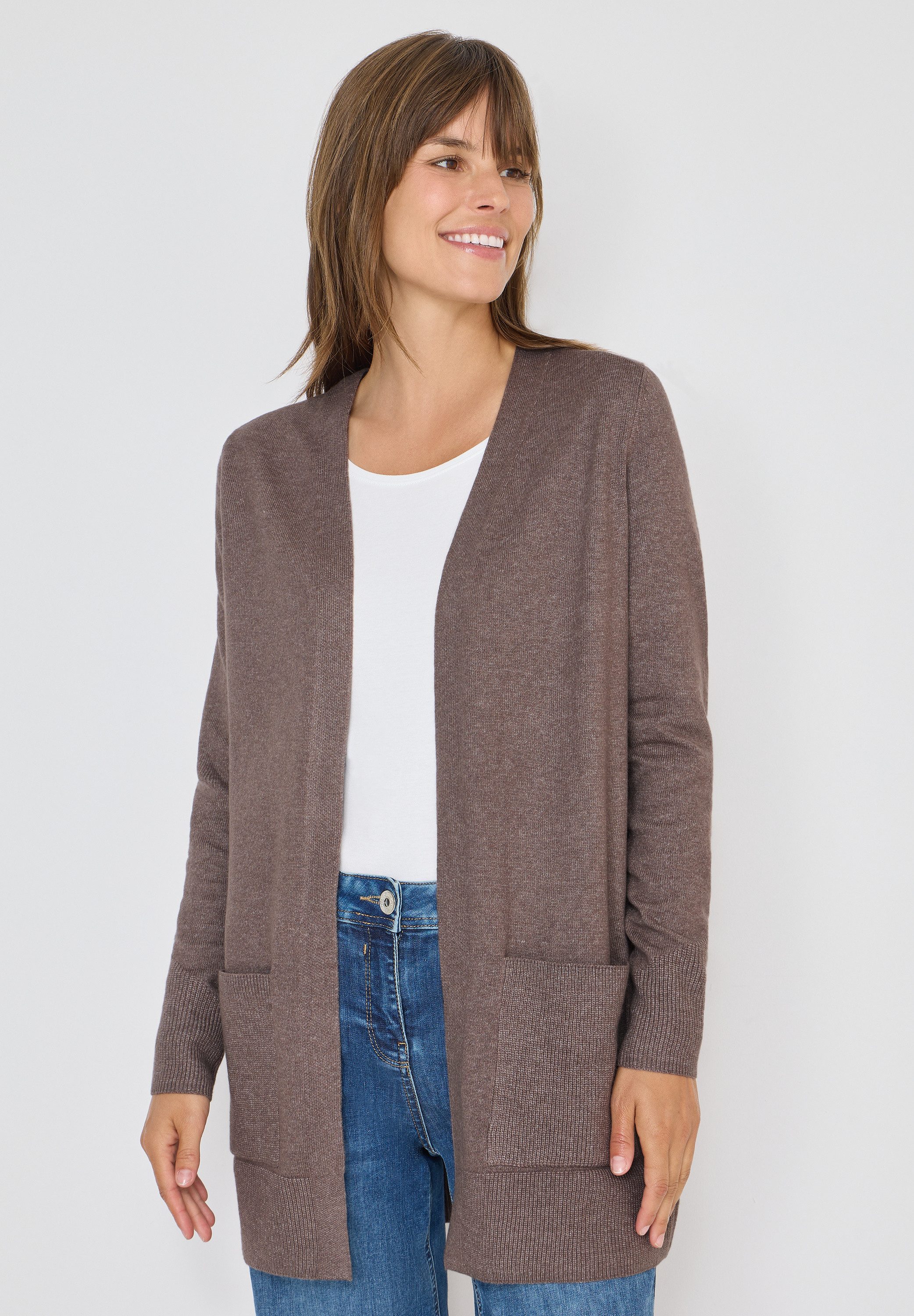 CECIL Longstrickjacke aus softem Materialmix günstig online kaufen