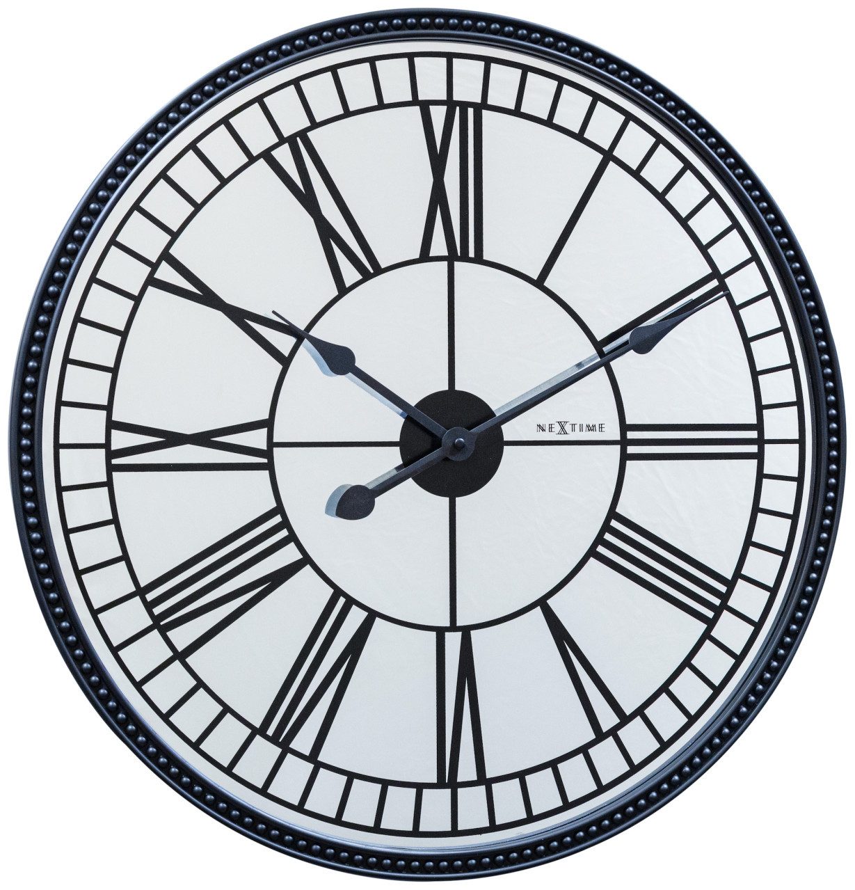 NEXTIME Wanduhr Nextime Wanduhr Cleopatra Ø 56 cm schwarz