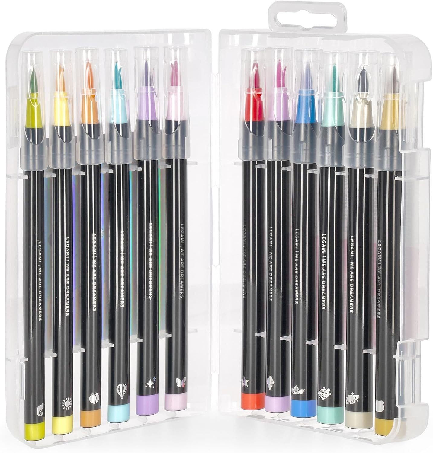 Legami Filzstift Legami - Set mit 24 Filzstiften - 12 Pastellfarben und 12 Leuchtfarben, (2-tlg)