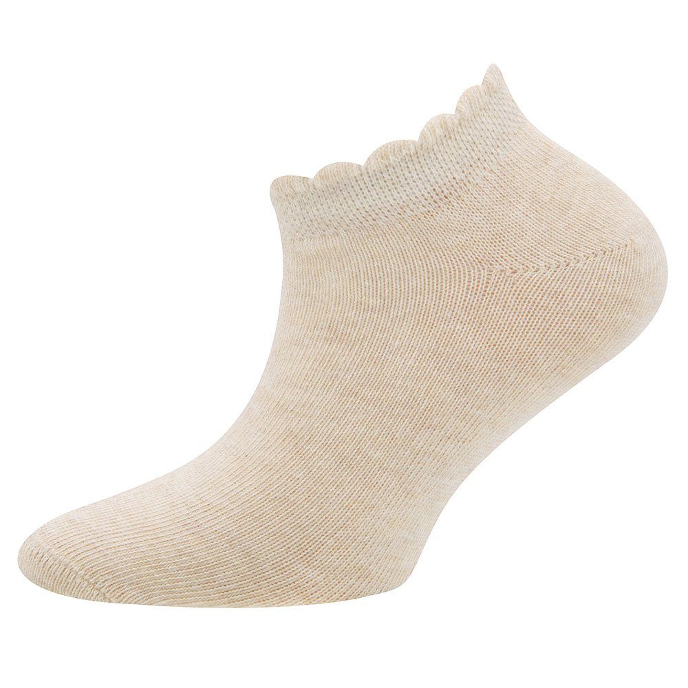 Ewers Socken Socken rosa-beige Mäusezähnchenrand (6-Paar)