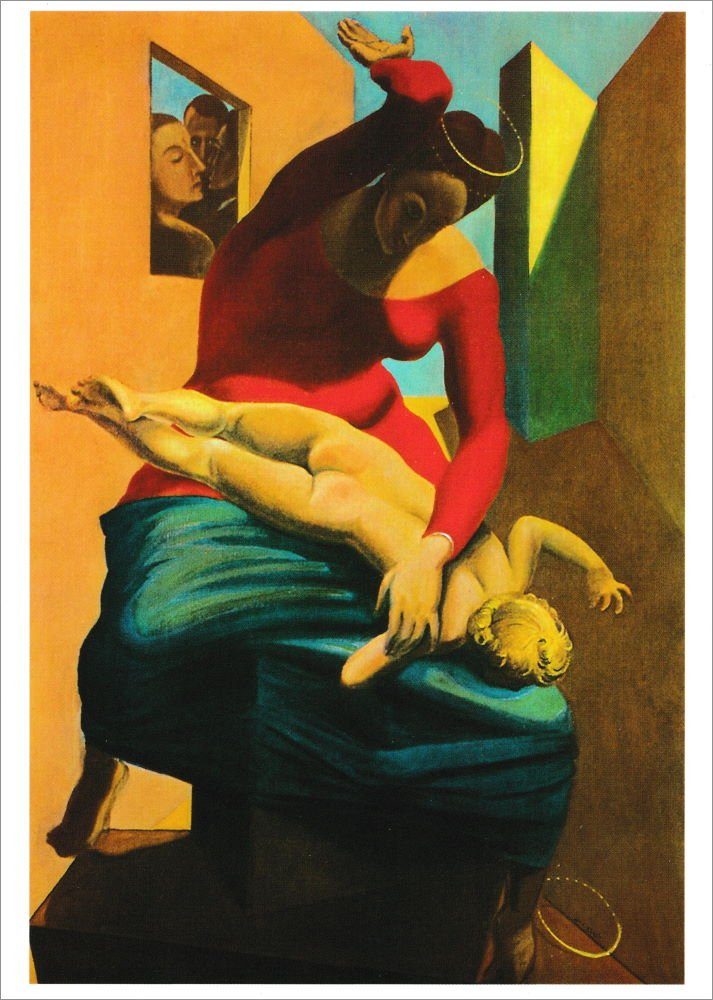 Zeugen" vor "Die Postkarte Jesuskind Jungfrau Kunstkarte Max Ernst haut das drei